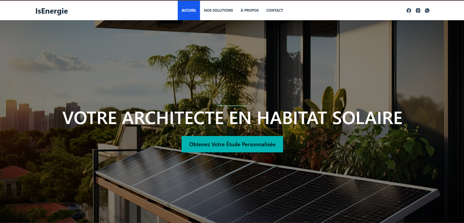 Aperçu du projet IsEnergie — Site vitrine multipage
